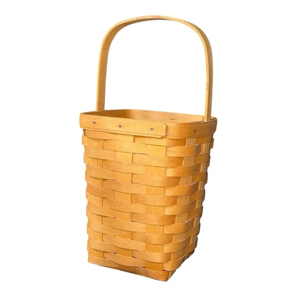 Vintage 1998 Longaberger Handwoven Basket Signed & Dated